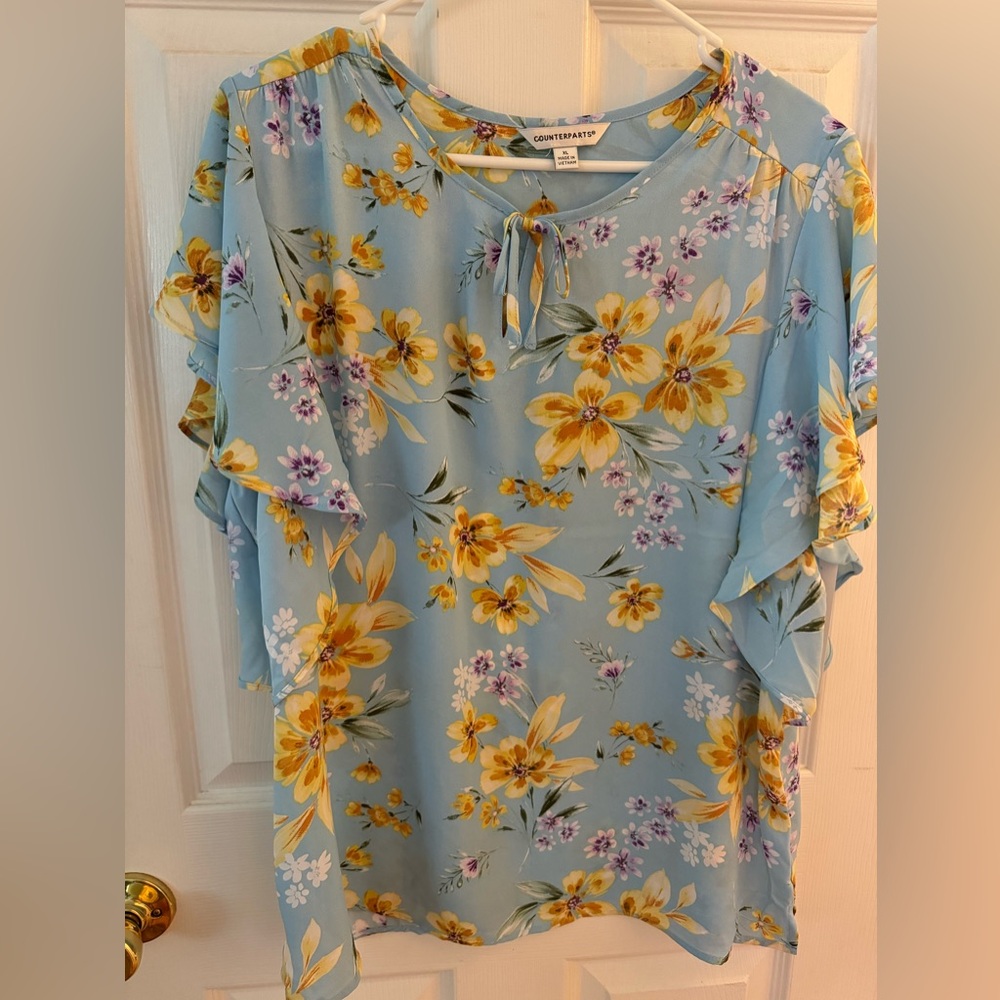 NWT | Counterparts Floral Blouse | Size XL
